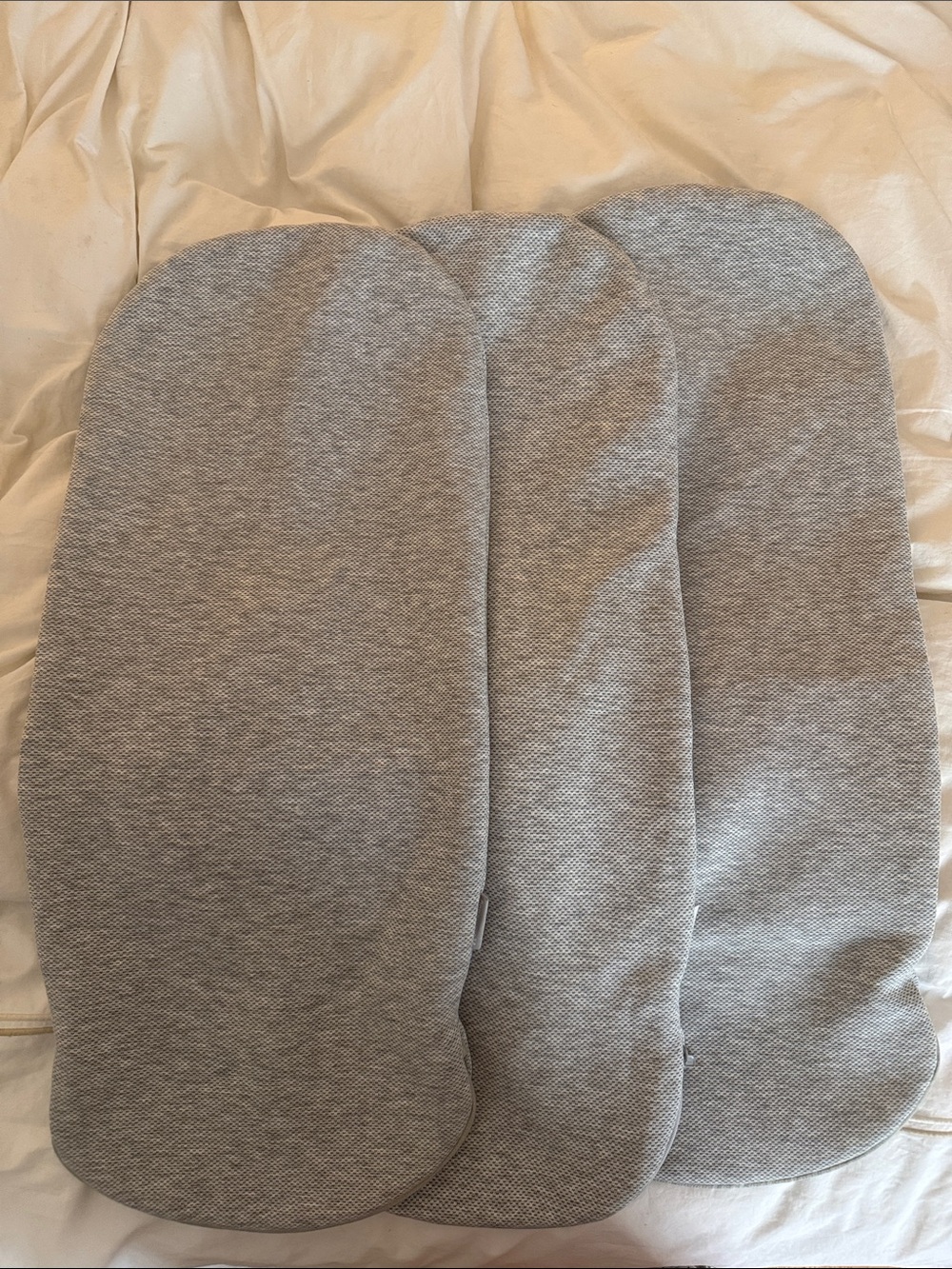 Uppababy Bassinet Mattress Covers - Bundle of 3, Light Grey